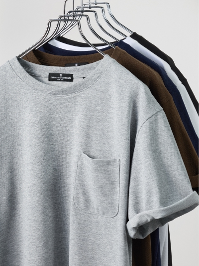 Dry pique crossed neck T-shirt ENGINEERED GARMENTS