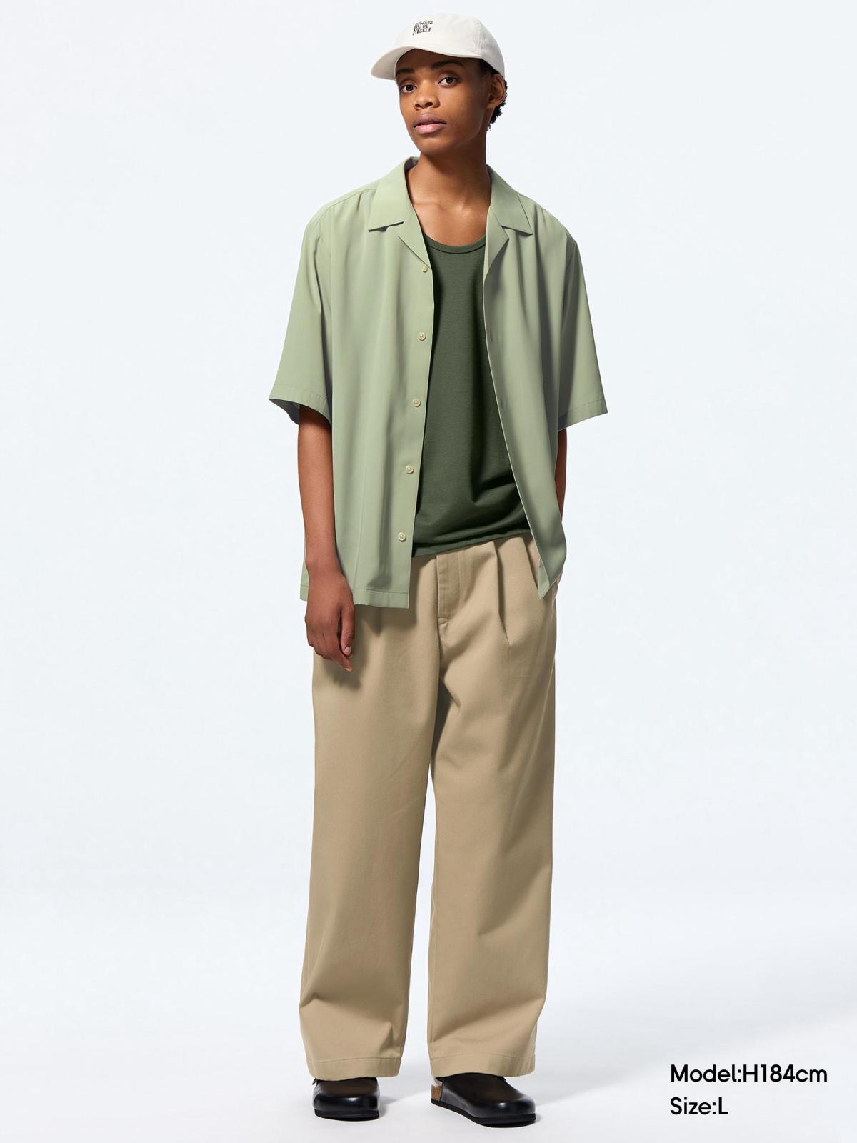 un peu different tuck wide baggy slacks