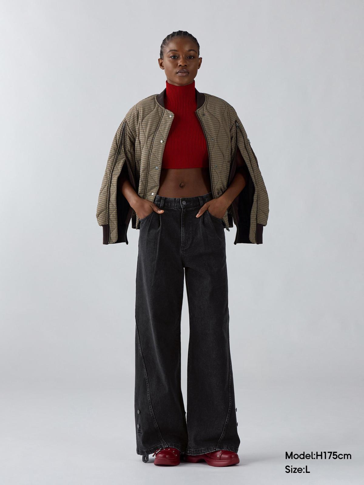 gu-min様 Mary Jane Shoes by rokh、Cut-Out Cardigan by rokh」| GU的穿搭理念