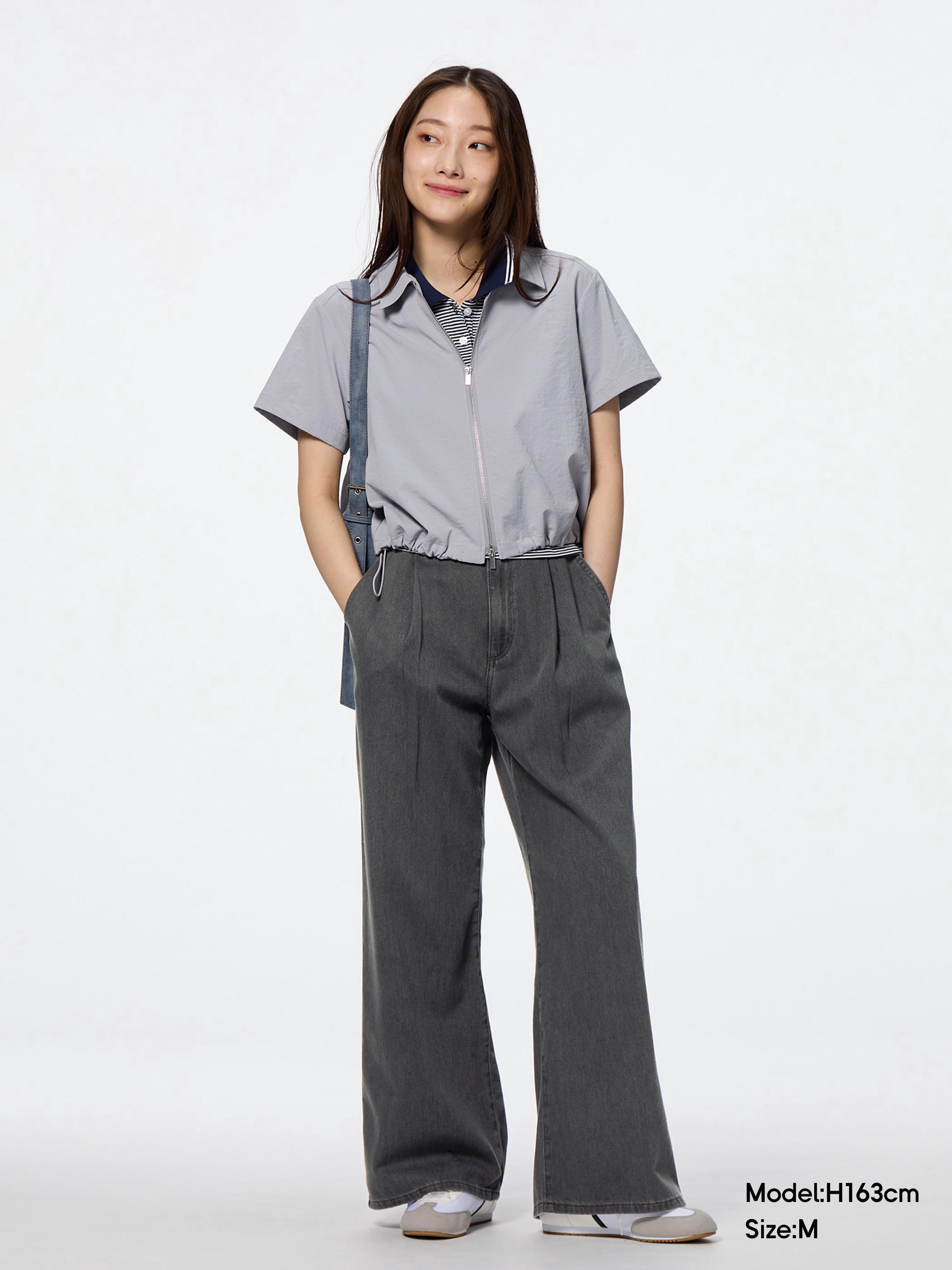 専用おまとめ 女裝Light Denim Belted Wide Pants - GU香港
