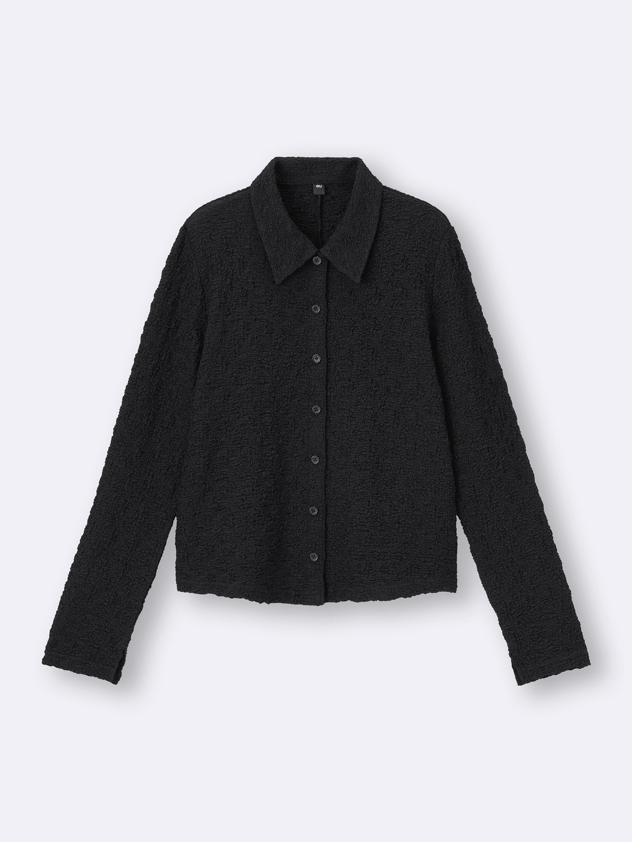 女裝Textured Polo Cardigan - GU香港