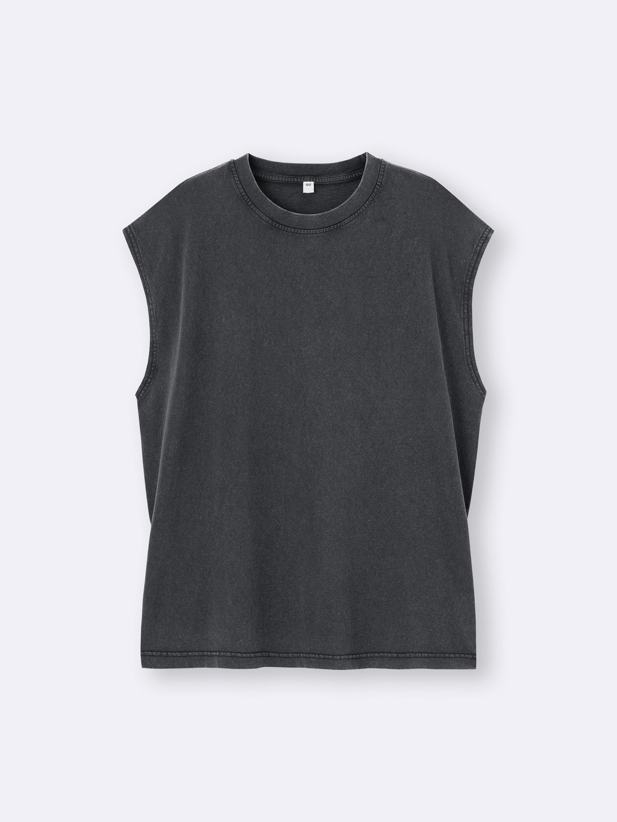 男裝Washed Sleeveless T-Shirt/Q - GU香港