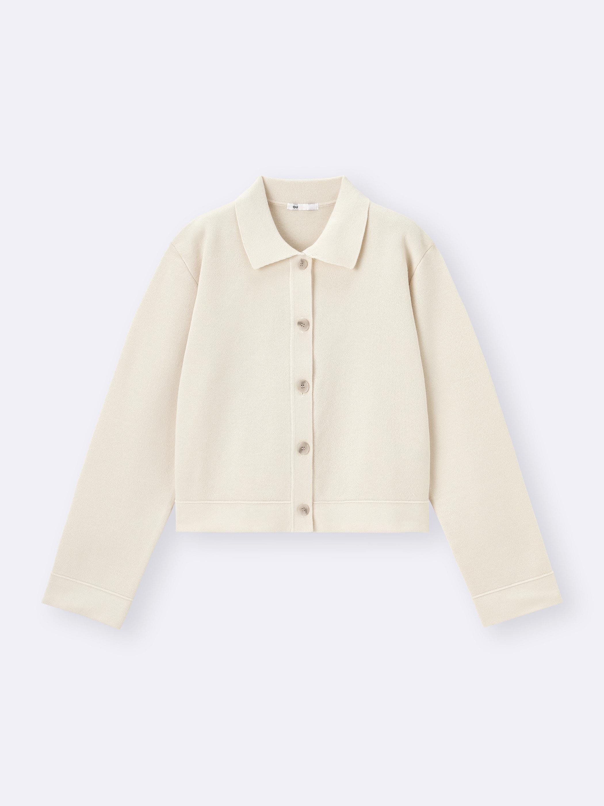 女裝Milano Ribbed Polo Cardigan - GU香港