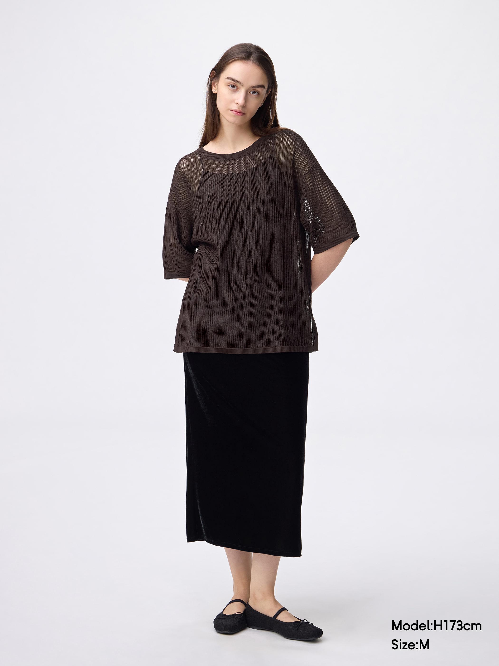 女裝Mesh Oversized Pullover/Halfslv/Q - GU香港