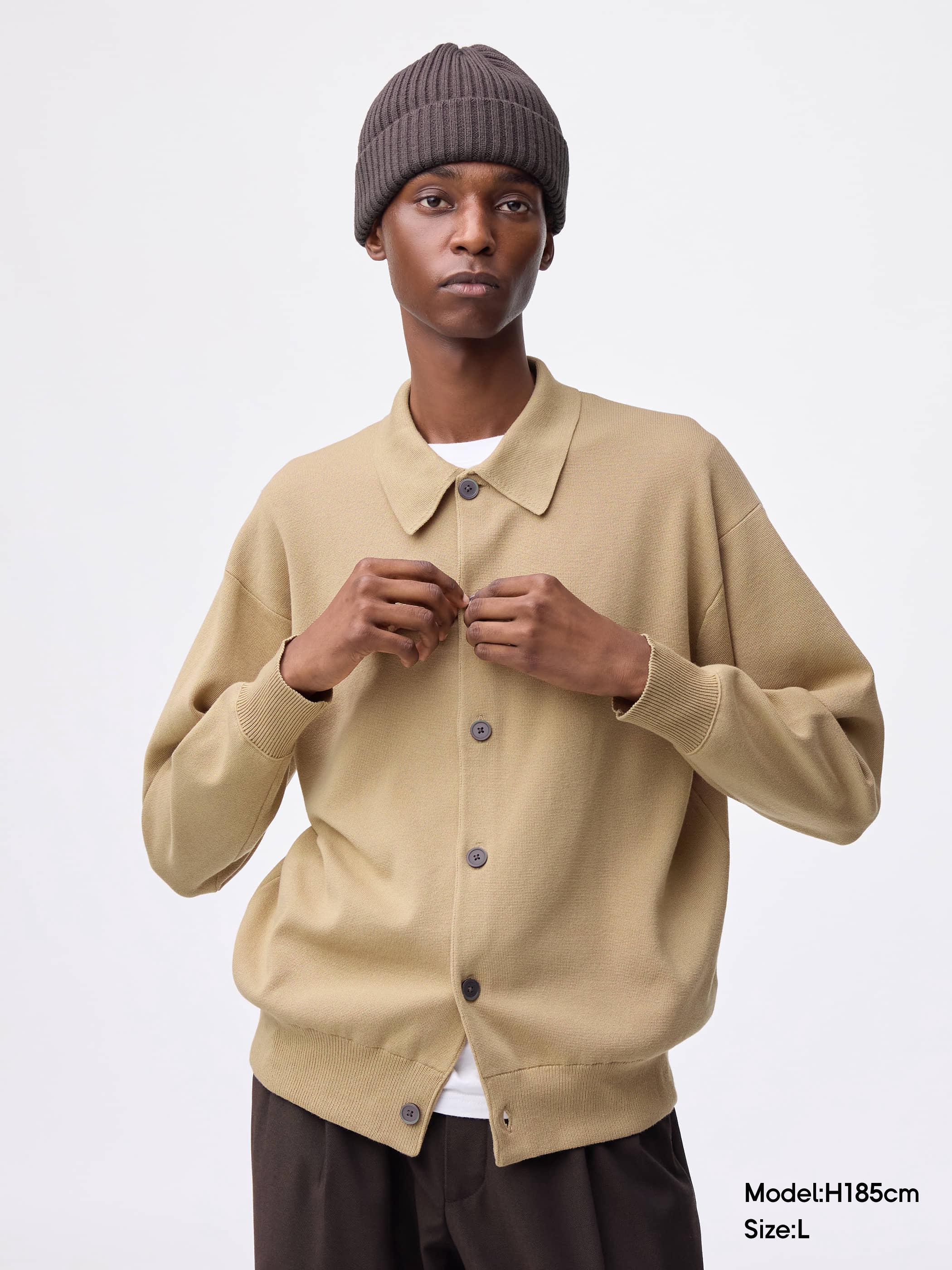 男女通用Milano Ribbed Polo Cardigan - GU香港