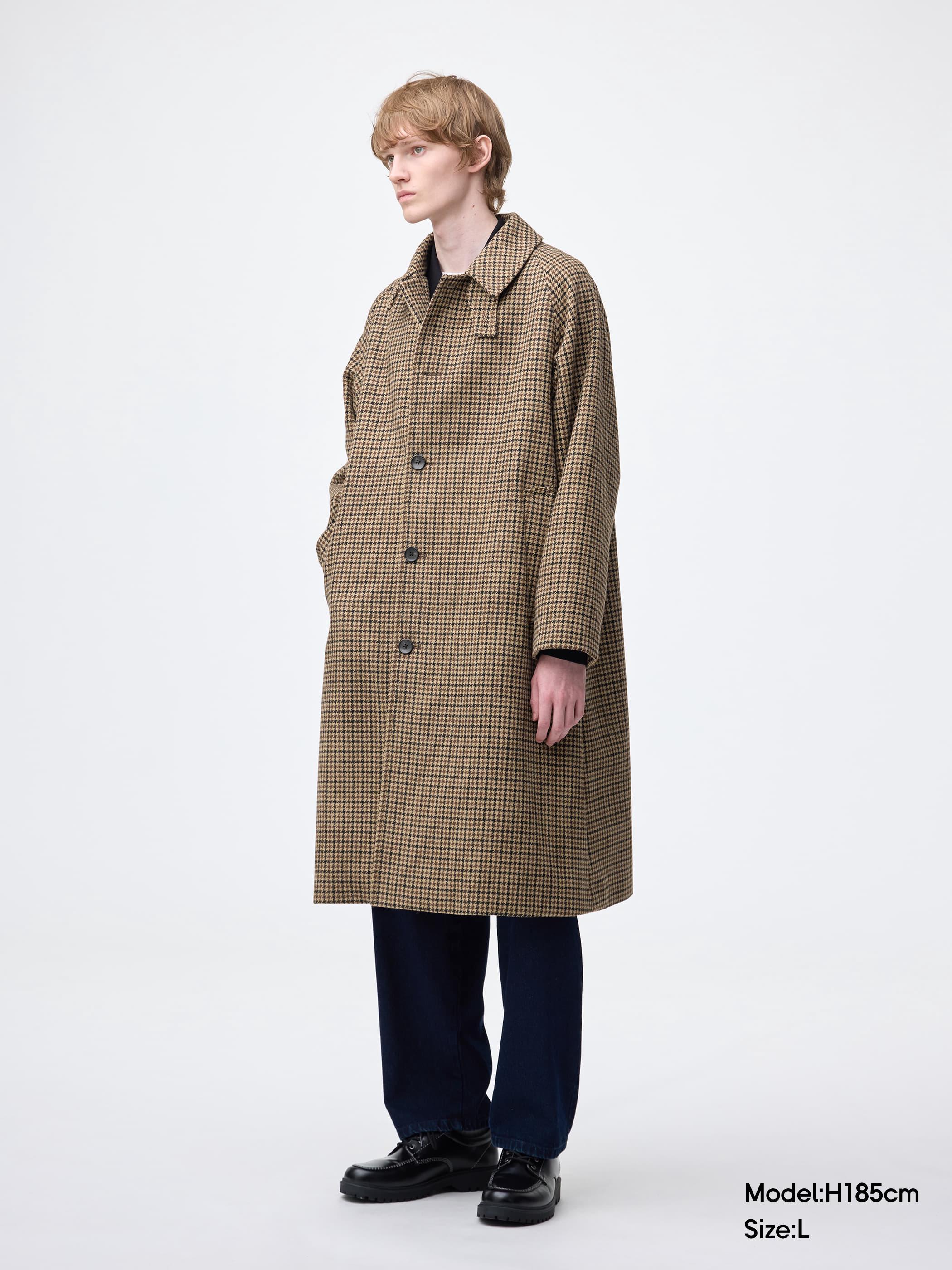 男裝Cozy Melton Balmacaan Coat - GU香港