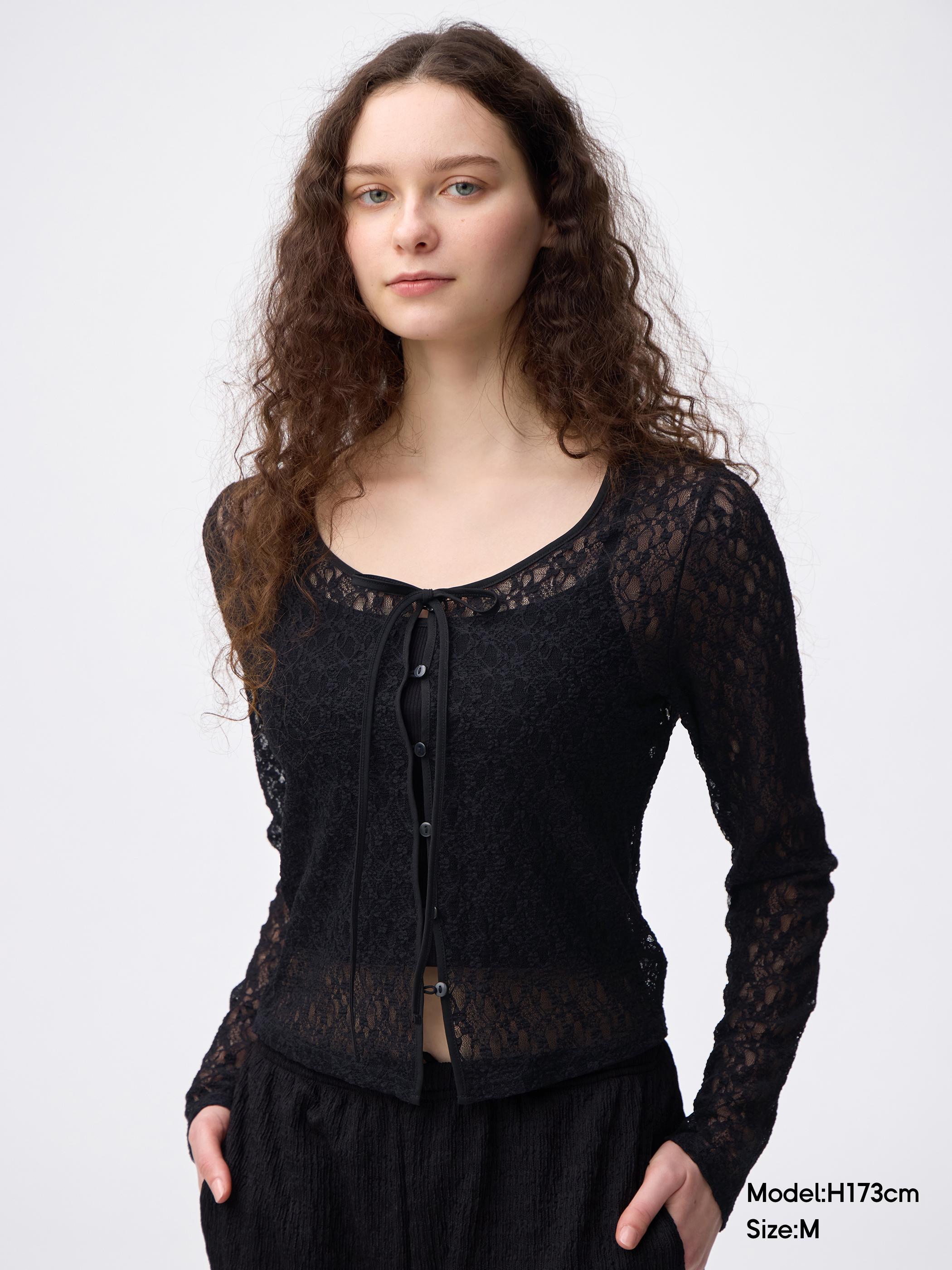 女裝Lace Ribbon Cardigan/Q - GU香港