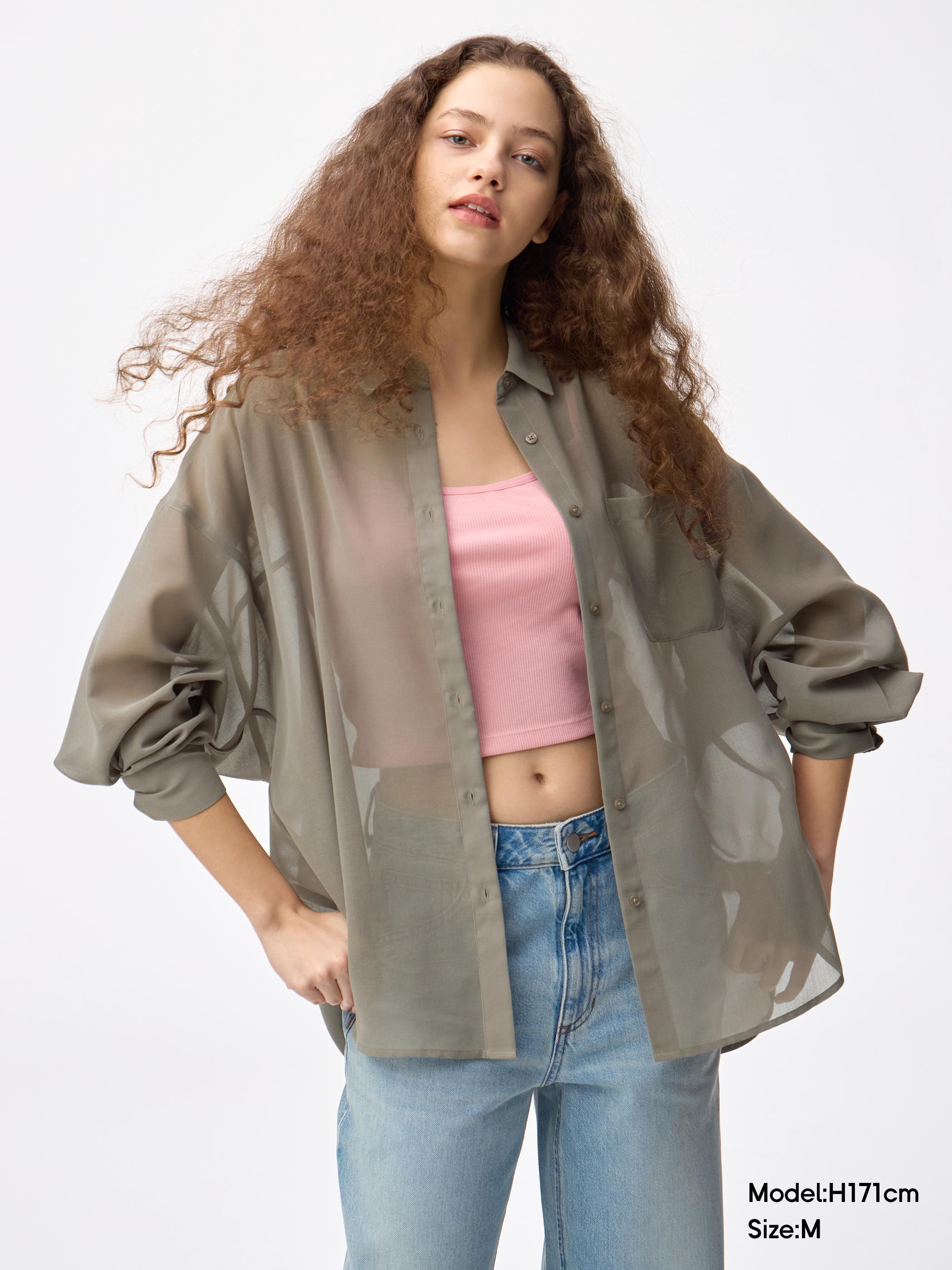女裝Sheer Dolman Sleeve Shirt/Q - GU香港