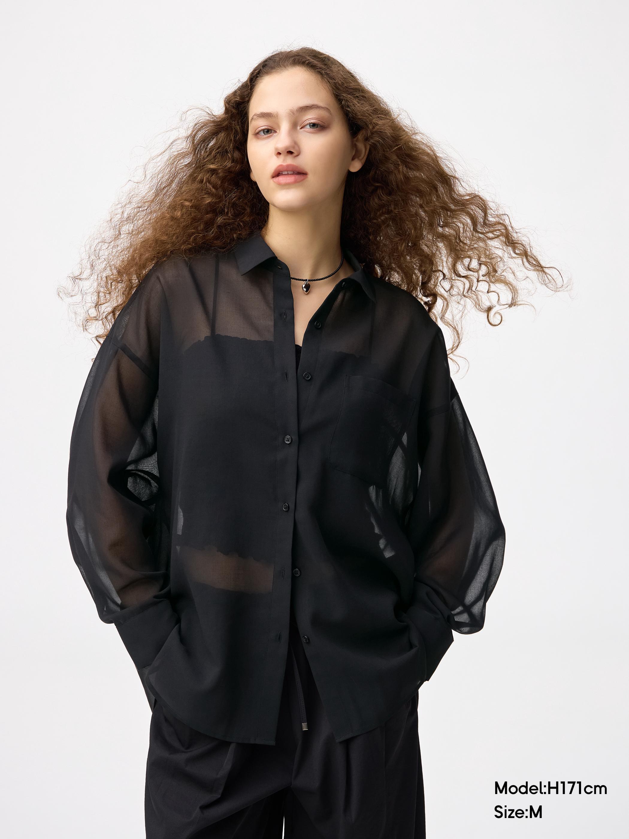 女裝Sheer Dolman Sleeve Shirt/Q - GU香港