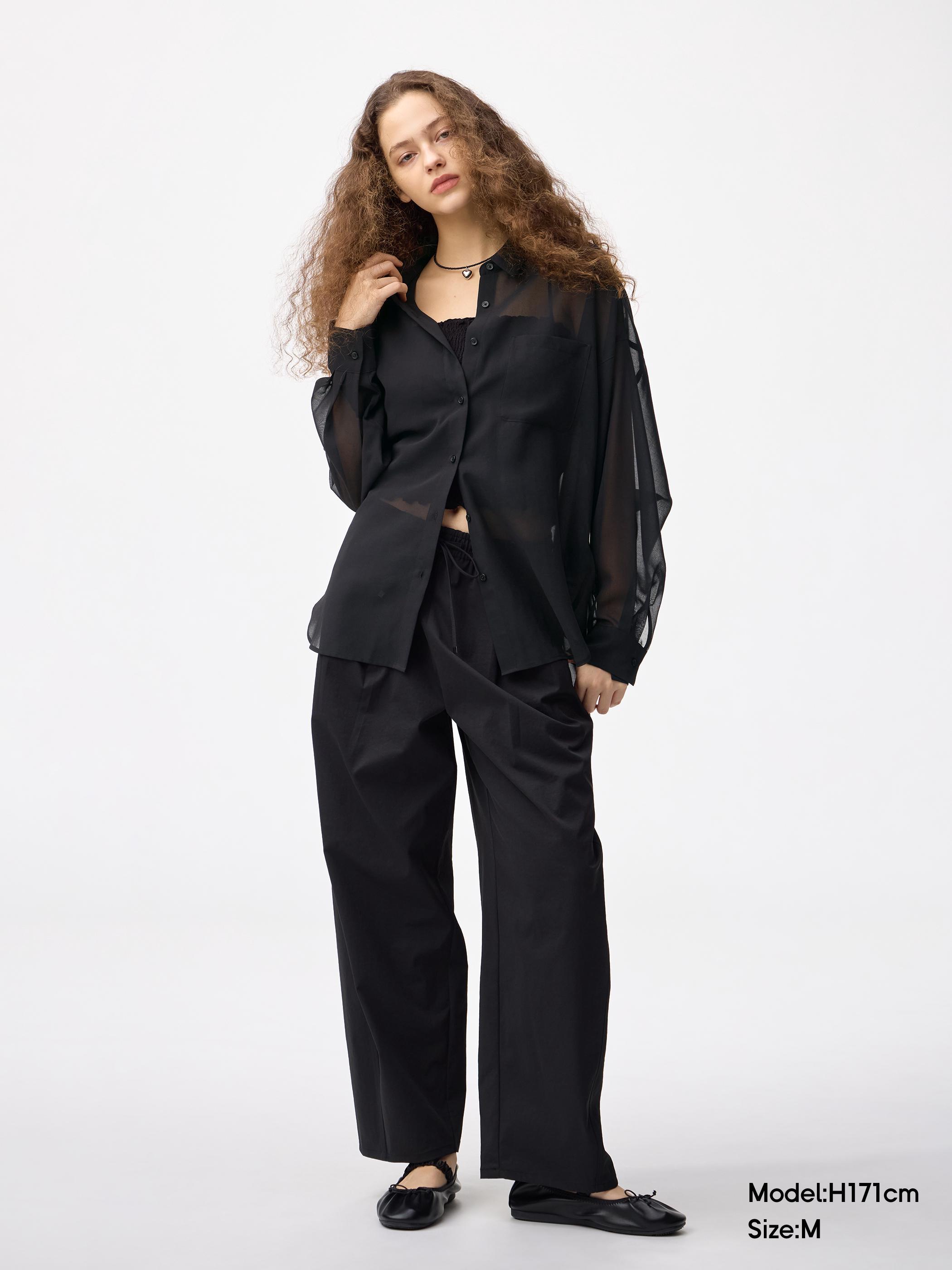 女裝Sheer Dolman Sleeve Shirt/Q - GU香港