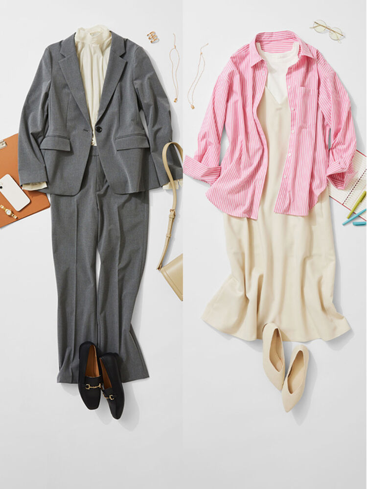通勤服 ７点セット 新社会人必見】これさえあれば安心！7着で着まわす平日5日間コーデ｜GU