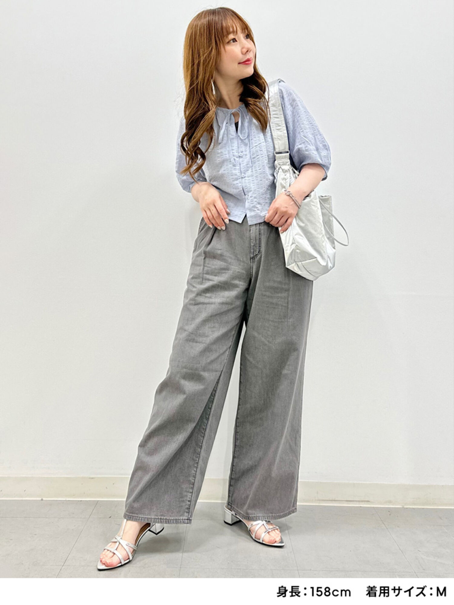 グレー　ワイドパンツセット　ユニクロ　GU グレーワイドパンツセットユニクロGU