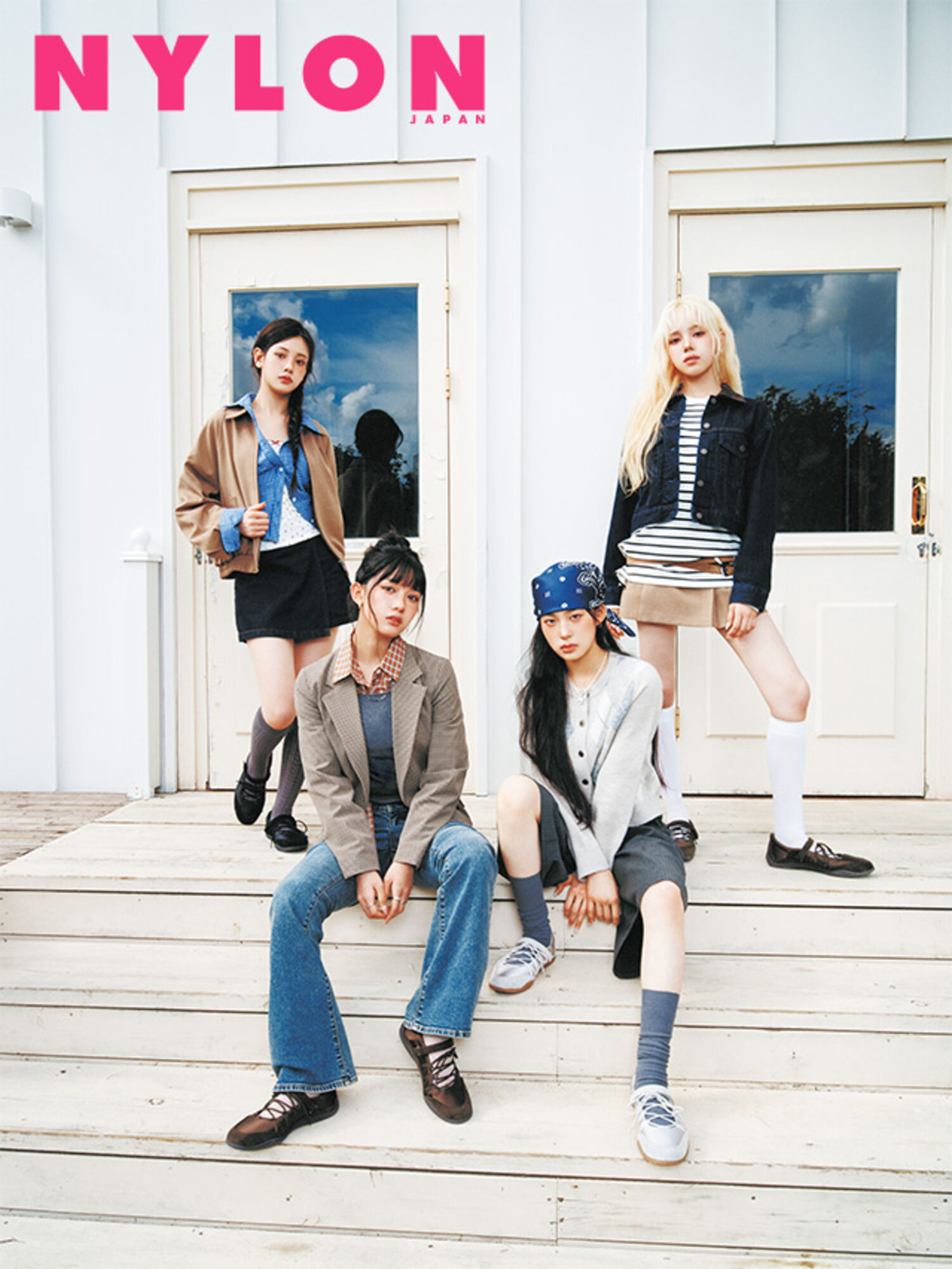 プラステ リネンブレンドダブルジャケット ホワイトブラウス2点