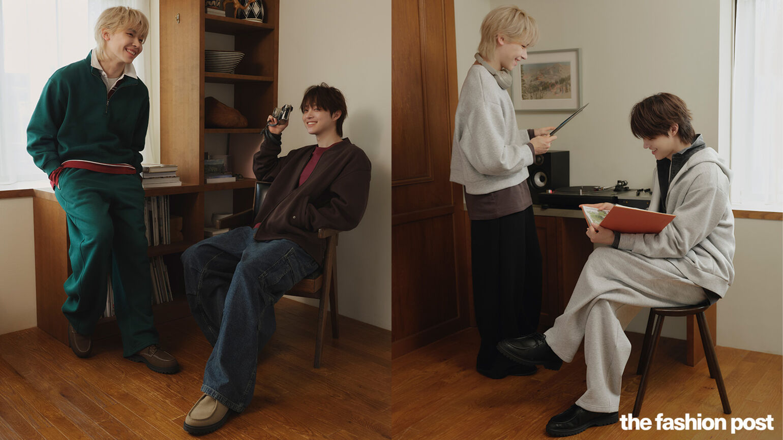 ジーユーのスウェットと過ごす、&TEAM・EJさんとNICHOLASさんのスウェ活