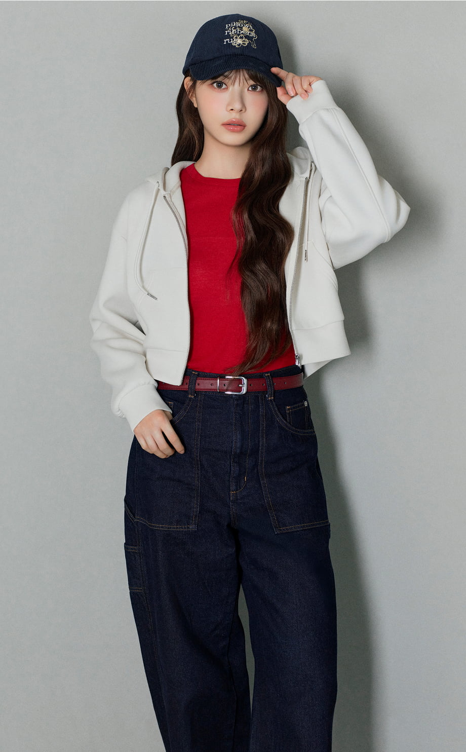 Barrel Leg Painter Jeans (rokh) × Puff Sweat