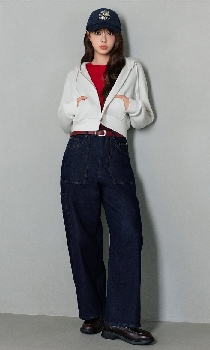 Barrel Leg Painter Jeans (rokh) × Puff Sweat