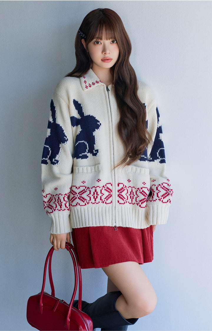 Knitted Jacket (rokh) × Skort