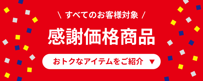 すべてのお客様対象 感謝祭限定価格商品
