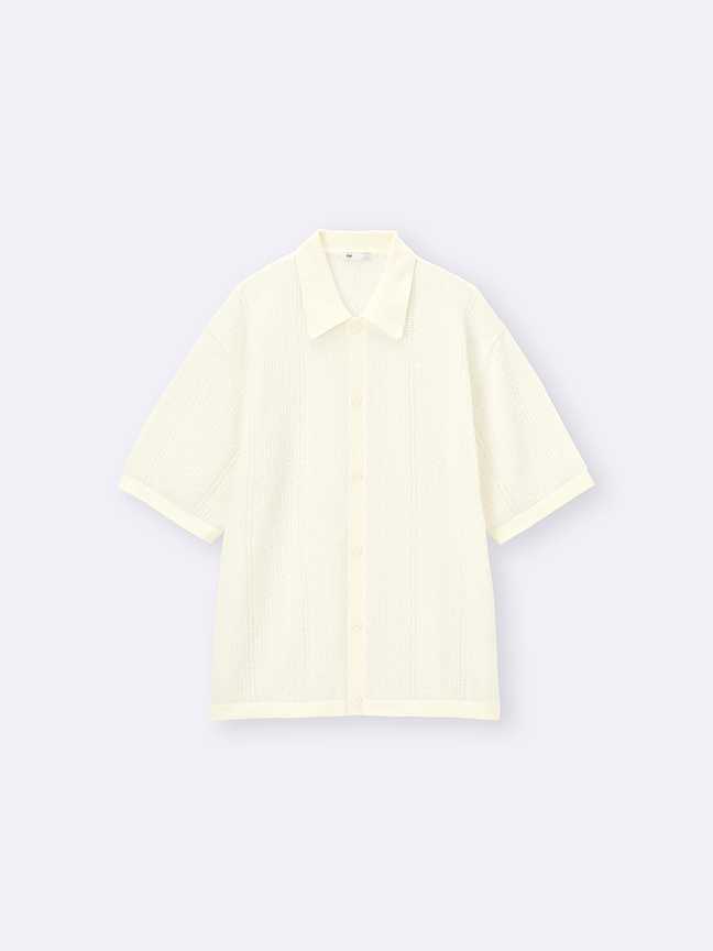 Washable boucle knitted shirt/halfSlv