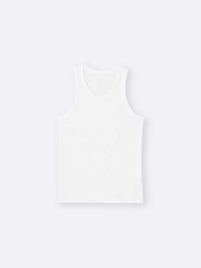 Cotton color ribbed tank top