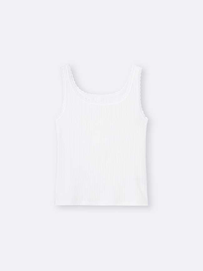 W's cotton blend square neck camisole/dry