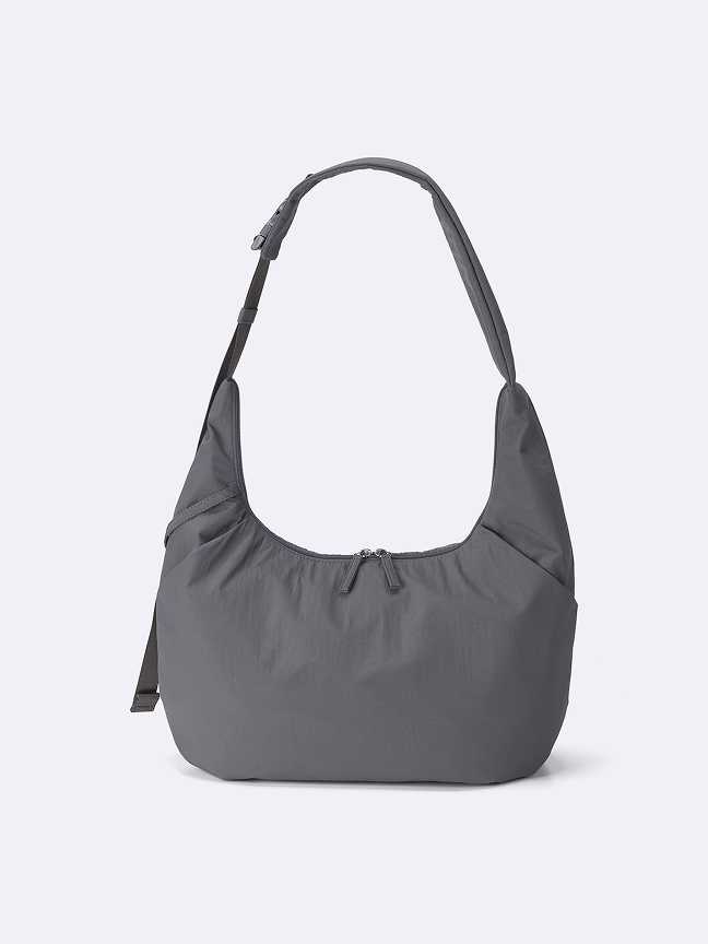 Soft nylon cocoon shoulder bag