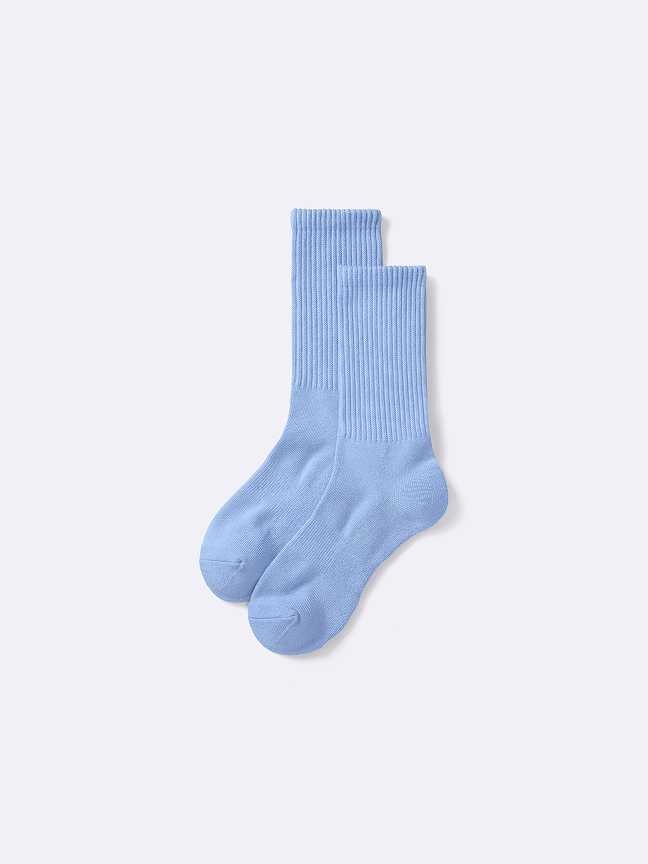 W's ribbed pile crew socks