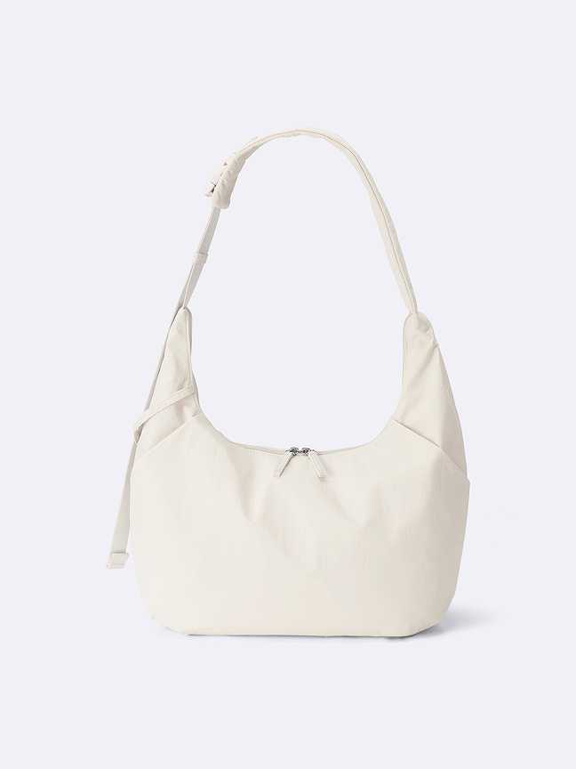 Soft nylon cocoon shoulder bag