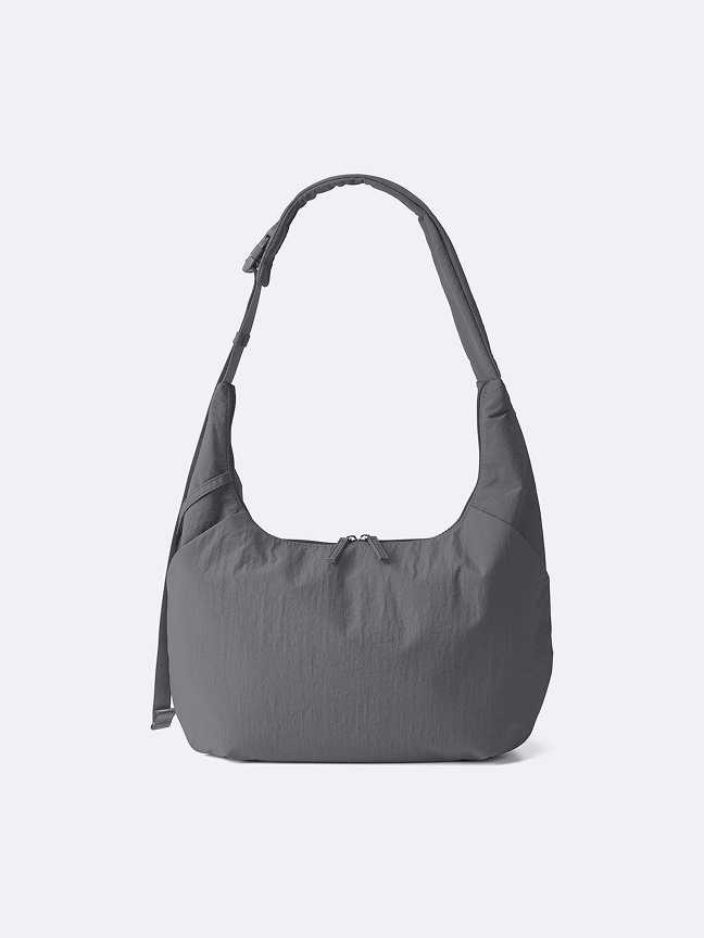 Soft nylon cocoon shoulder bag