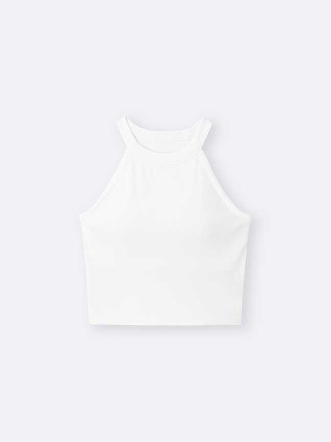 Bra-Feel Cropped Halter Neck Tank Top