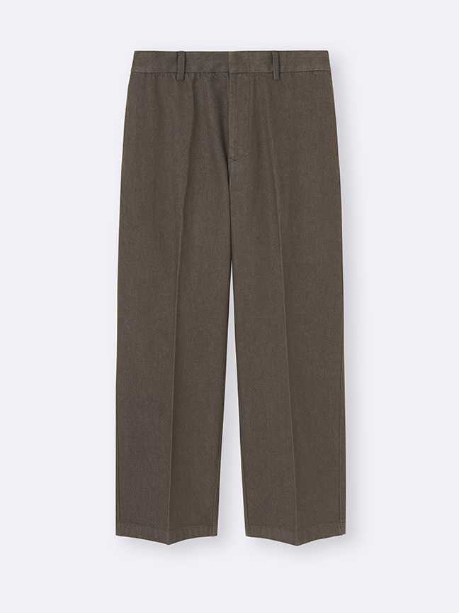 Twill Wide Straight Pants