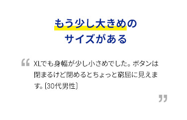 もう少し大きめのサイズがある