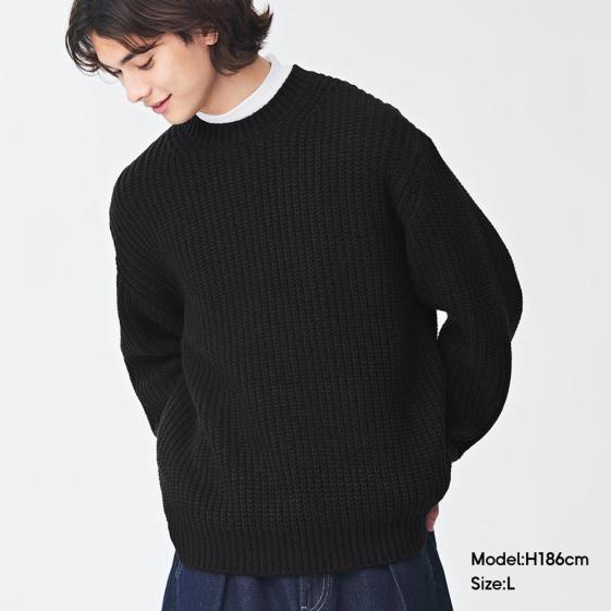 ［特價$219→$159］男裝英字LOGO長袖針織上衣 男女通用