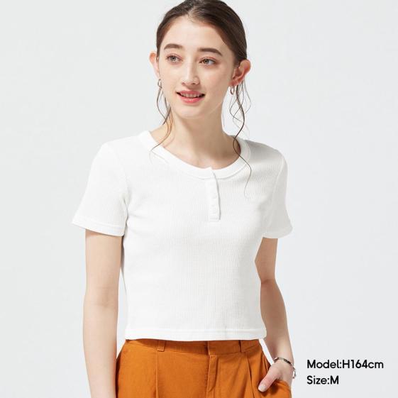 ［特價$149→$129］短版華格夫圓領短袖上衣 Tee
