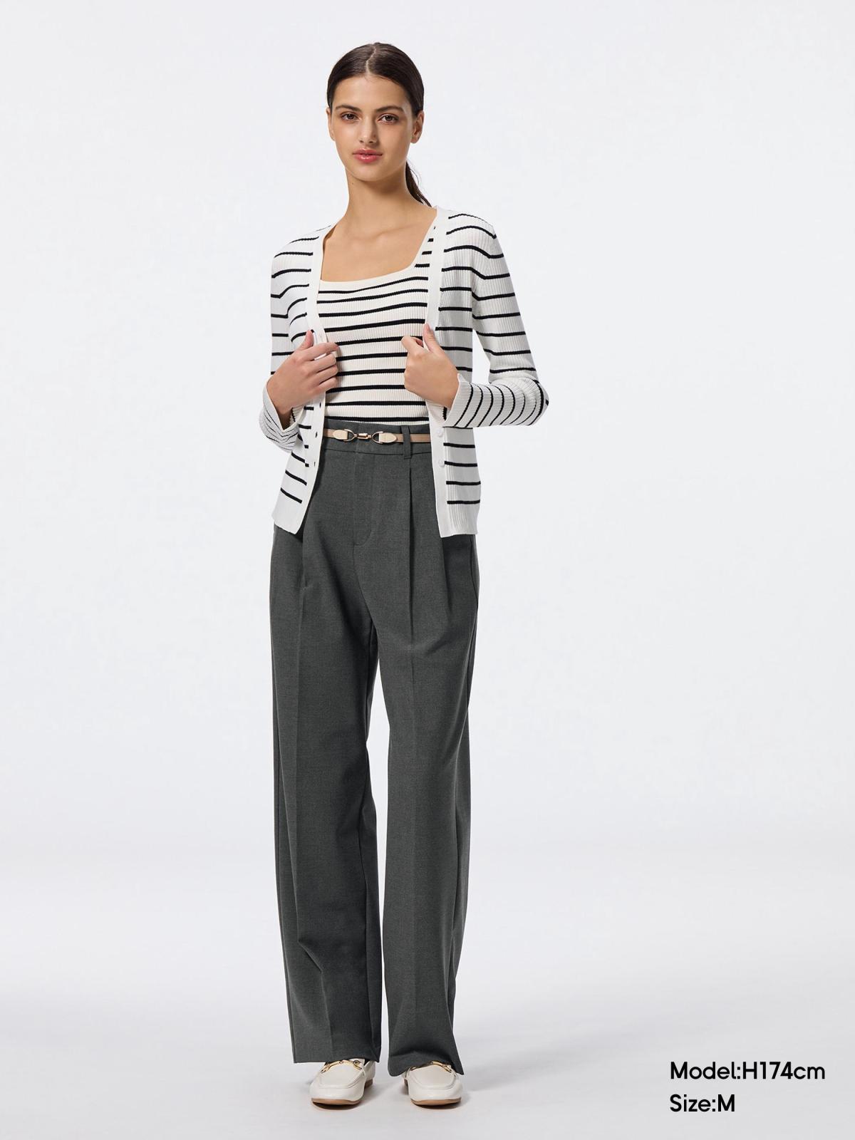 女裝 網路獨家-打褶寬褲(褲長稍長80cm)