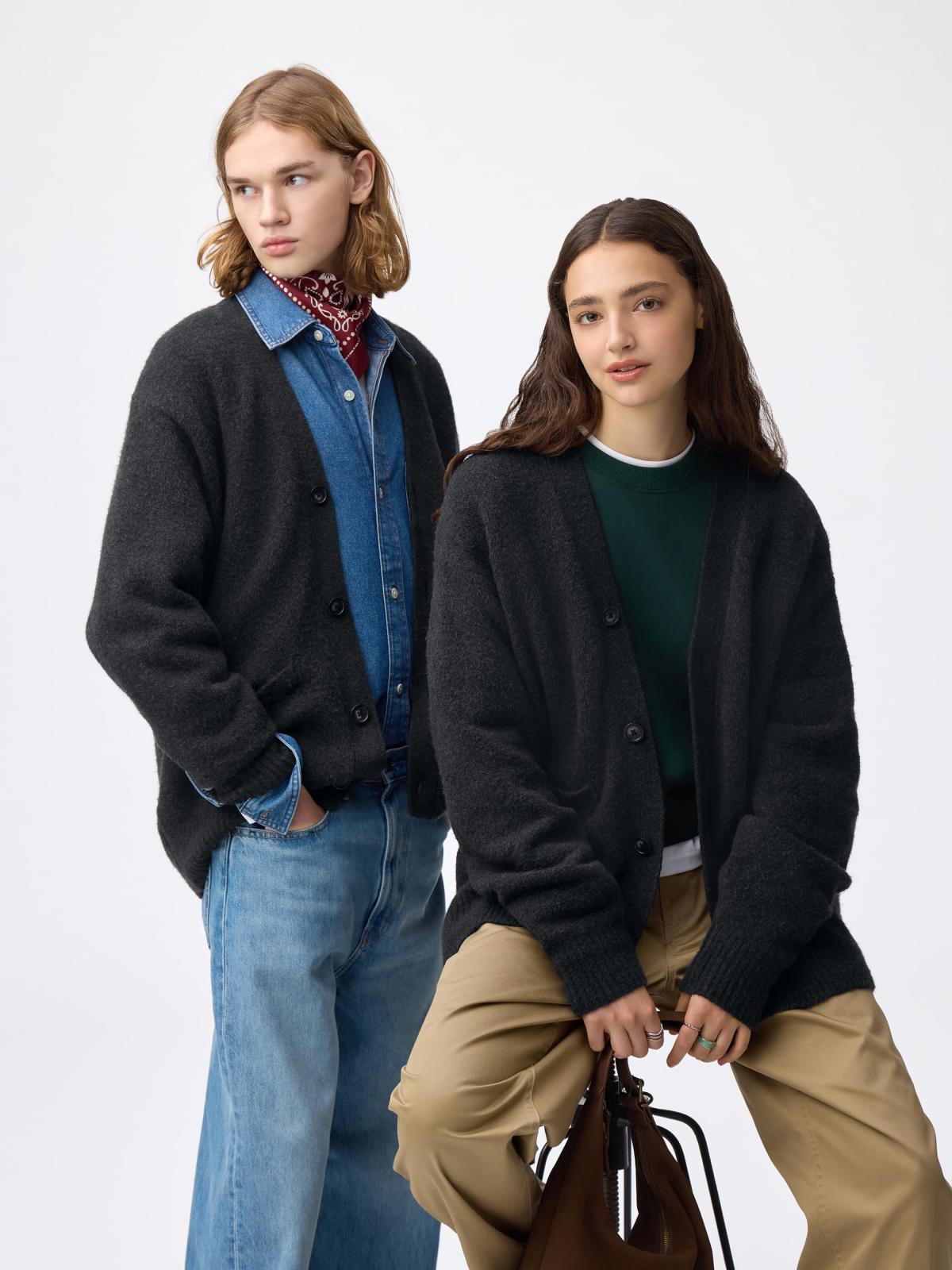 Puff蓬鬆柔軟V領開襟外套