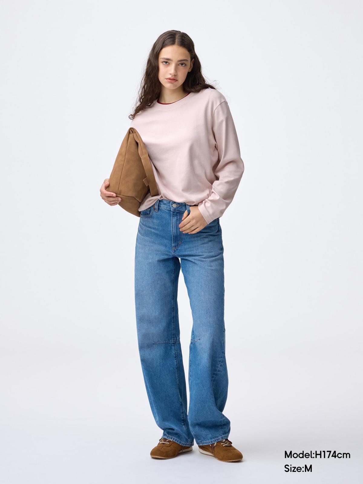 柔軟棉質圓領T恤(長袖)